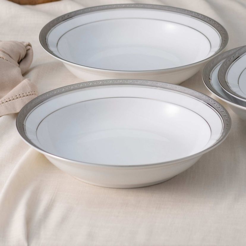 Crestwood Set Of 4 Rim Dinner Bowls, 10", 25 oz.