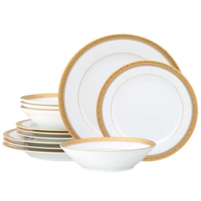 Noritake Crestwood 12-Piece Dinnerware Set, Service for 4