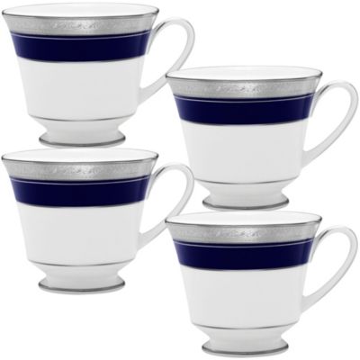 Crestwood Cobalt Platinum Set Of 4 Cups, 8 Oz.