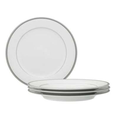 Noritake Regina Platinum Set Of 4 Salad Plates, 8-1/4"