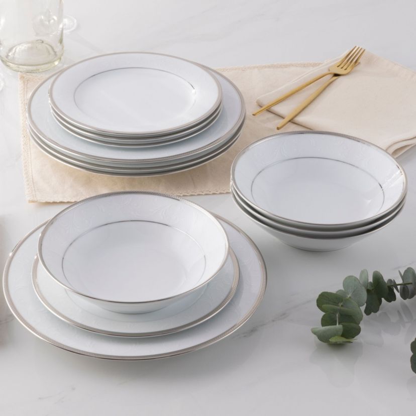 Regina Platinum Set Of 4 Soup Bowls, 7-1/2", 12 oz.