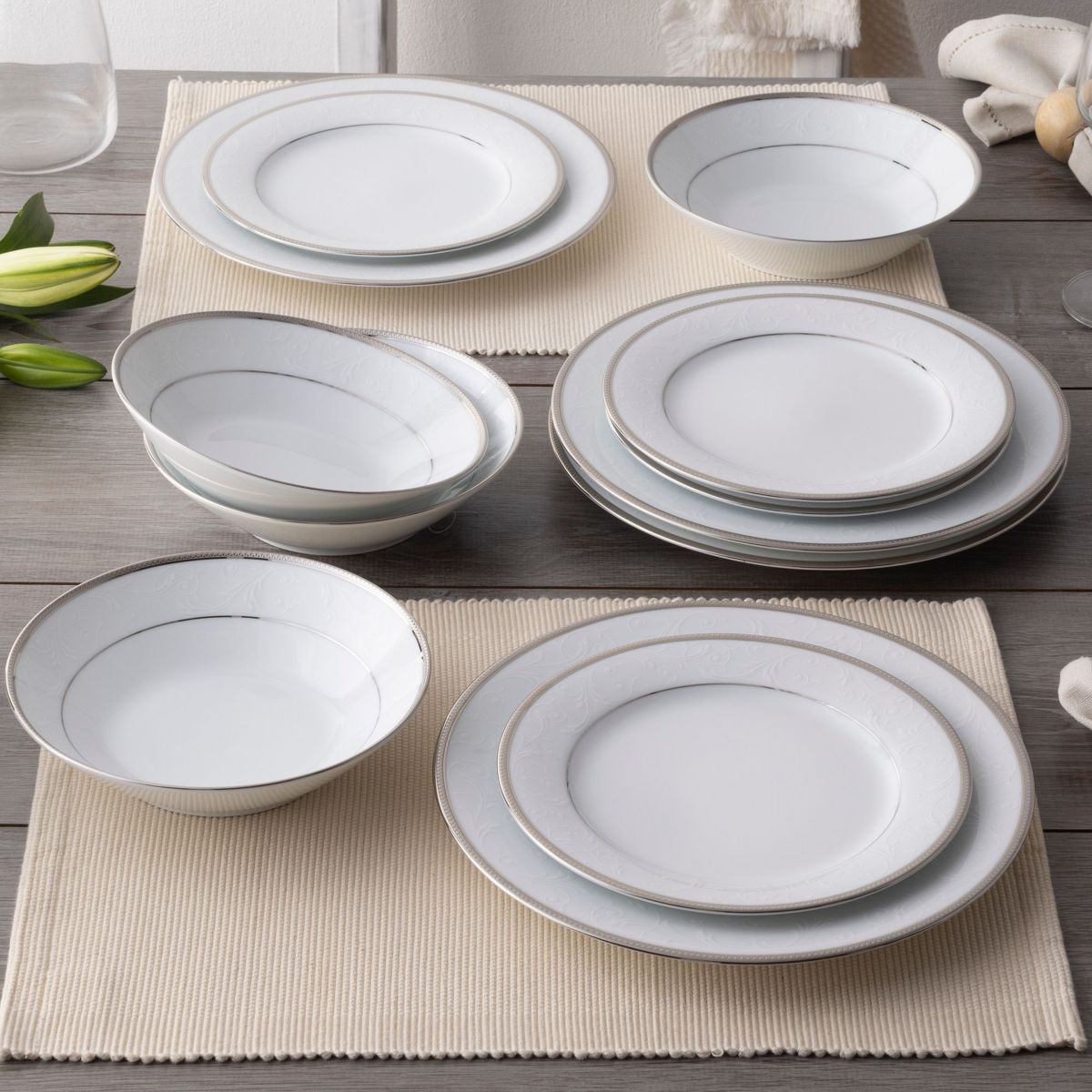 Regina Platinum Set Of 4 Soup Bowls, 7-1/2", 12 oz.