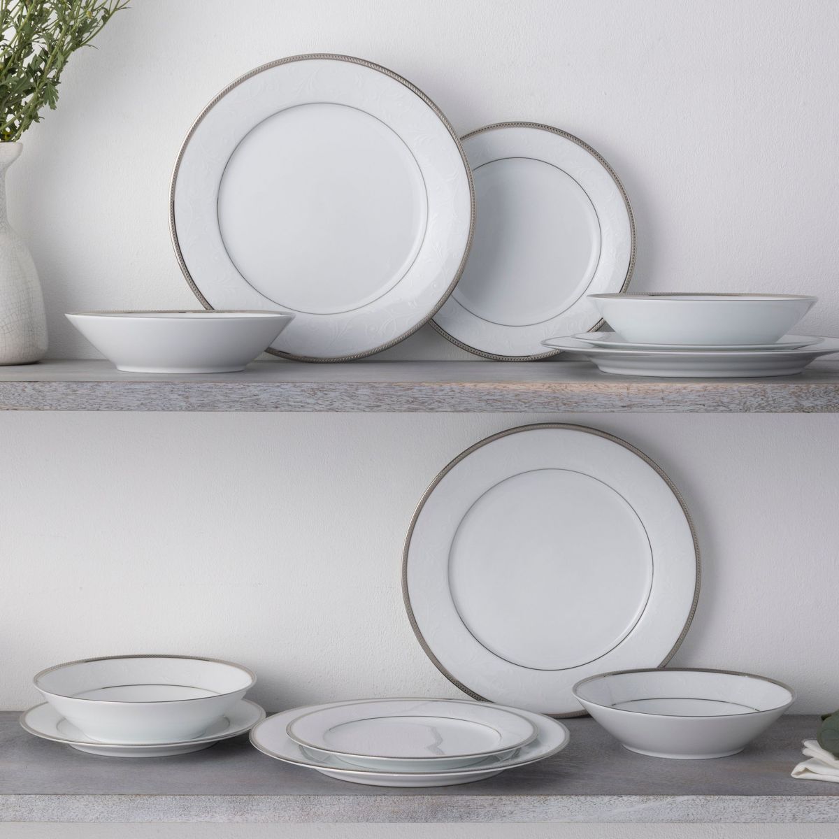 Regina Platinum Set Of 4 Soup Bowls, 7-1/2", 12 oz.