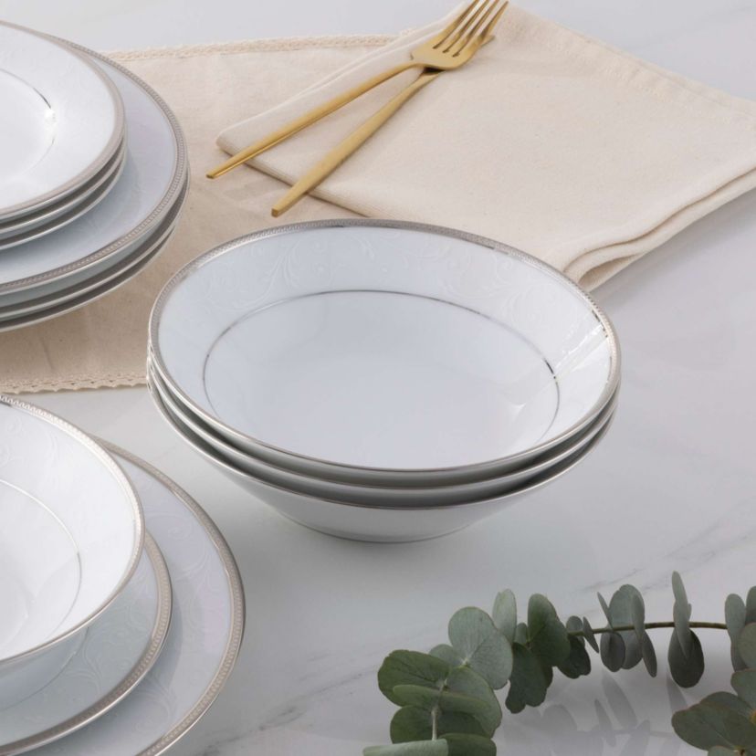 Regina Platinum Set Of 4 Soup Bowls, 7-1/2", 12 oz.