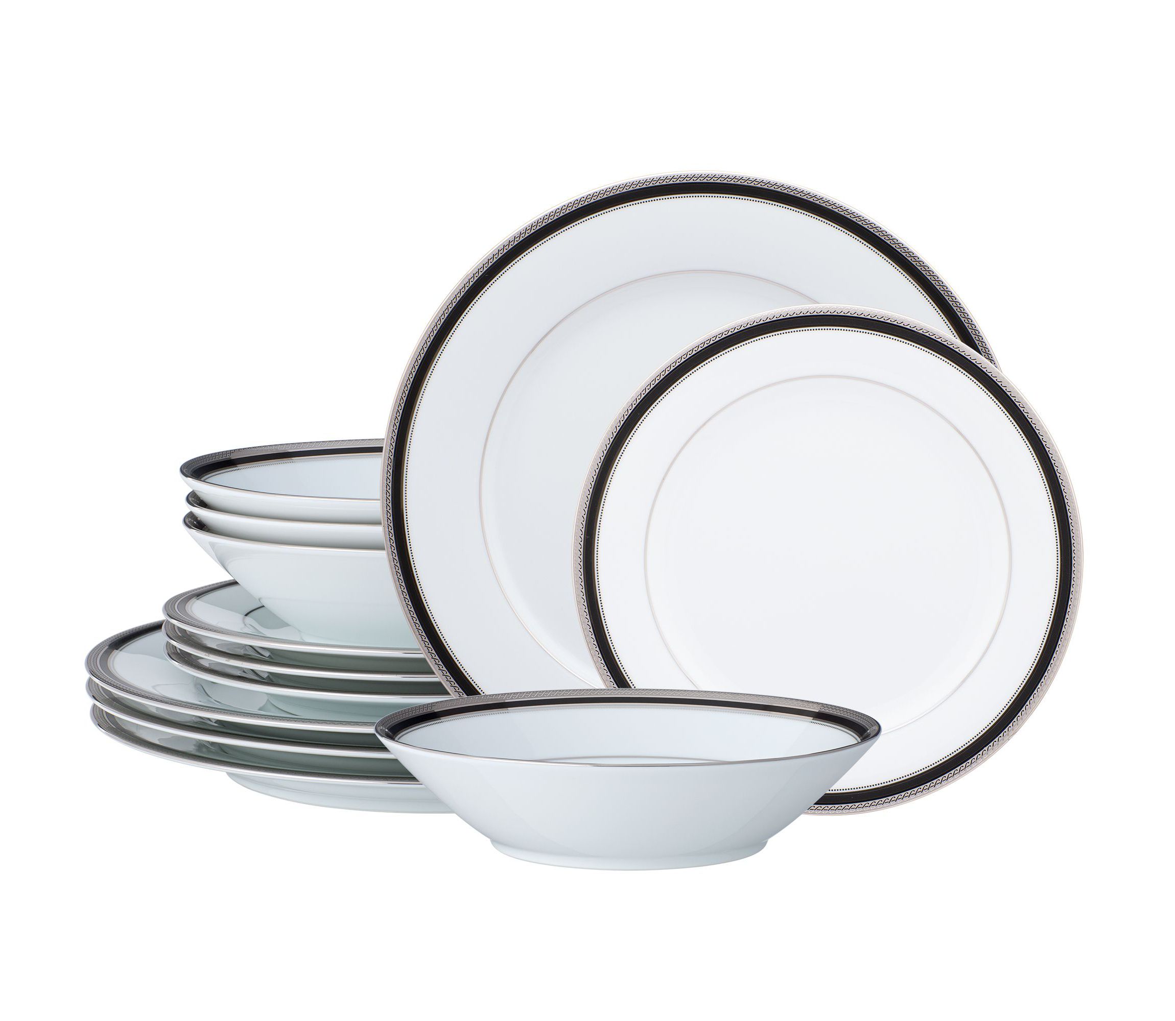 Austin Platinum 12-Piece Dinnerware Set, Service for 4