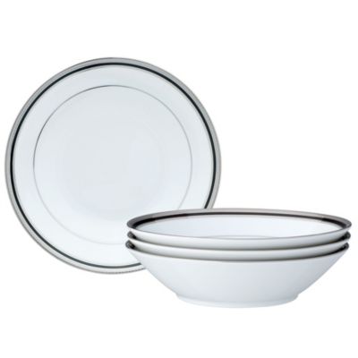 Noritake Austin Platinum Set Of 4 Soup Bowls, 7-1/2", 12 oz