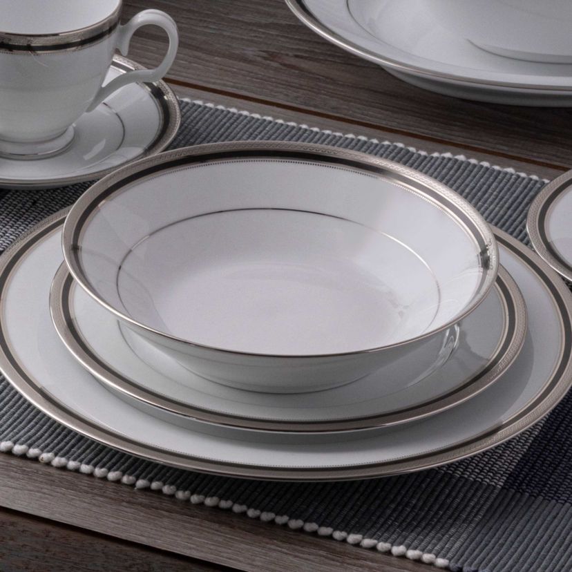 Austin Platinum Set Of 4 Soup Bowls, 7-1/2", 12 Oz.