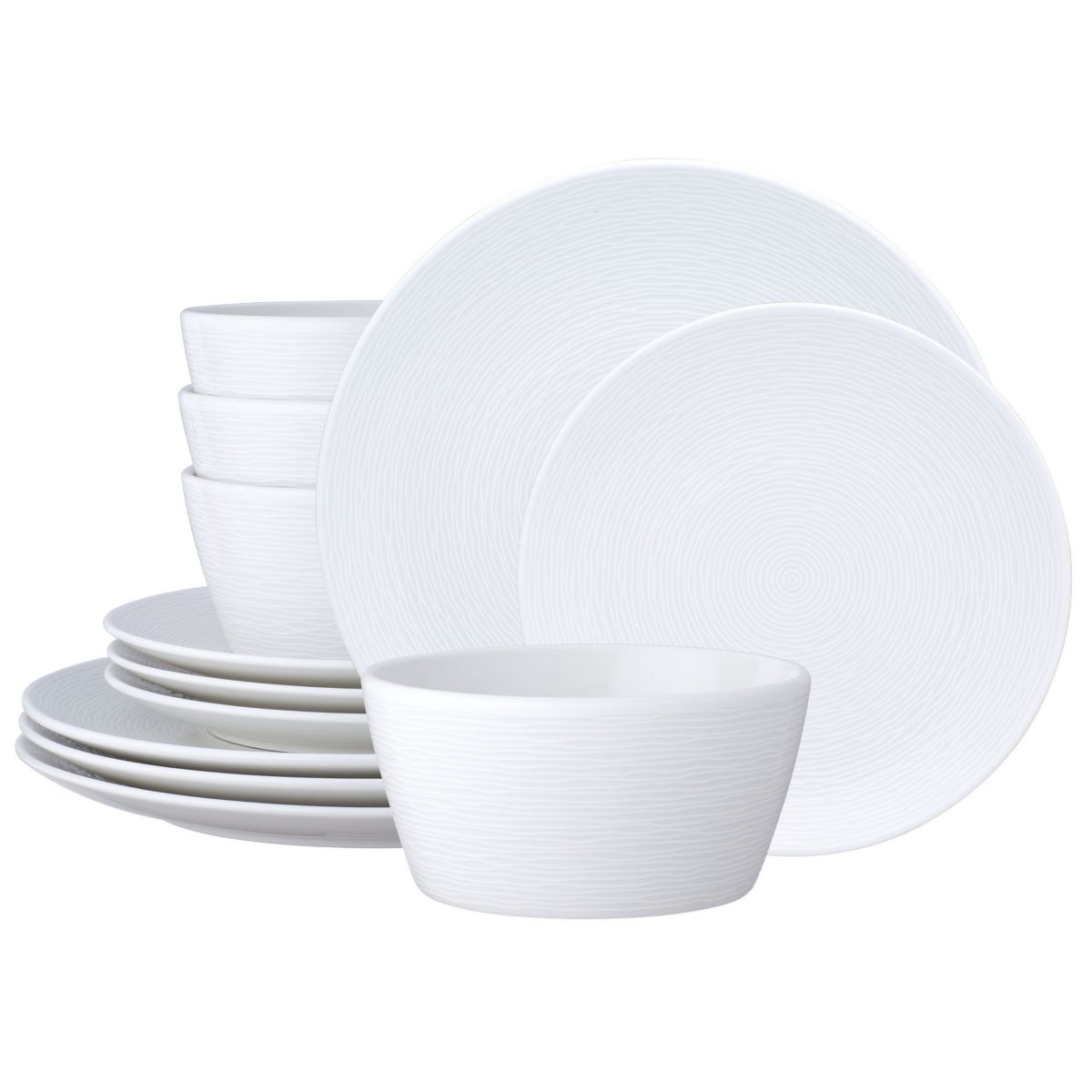 Colorscapes 12-Piece Coupe Dinnerware Set, Service For 4