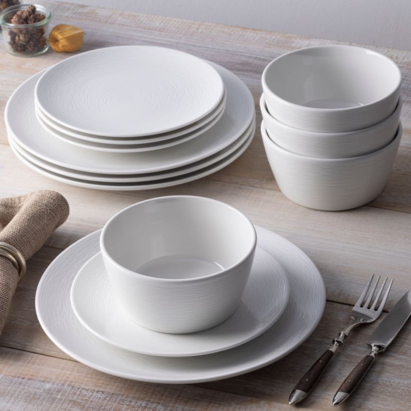 Colorscapes 12-Piece Coupe Dinnerware Set, Service For 4