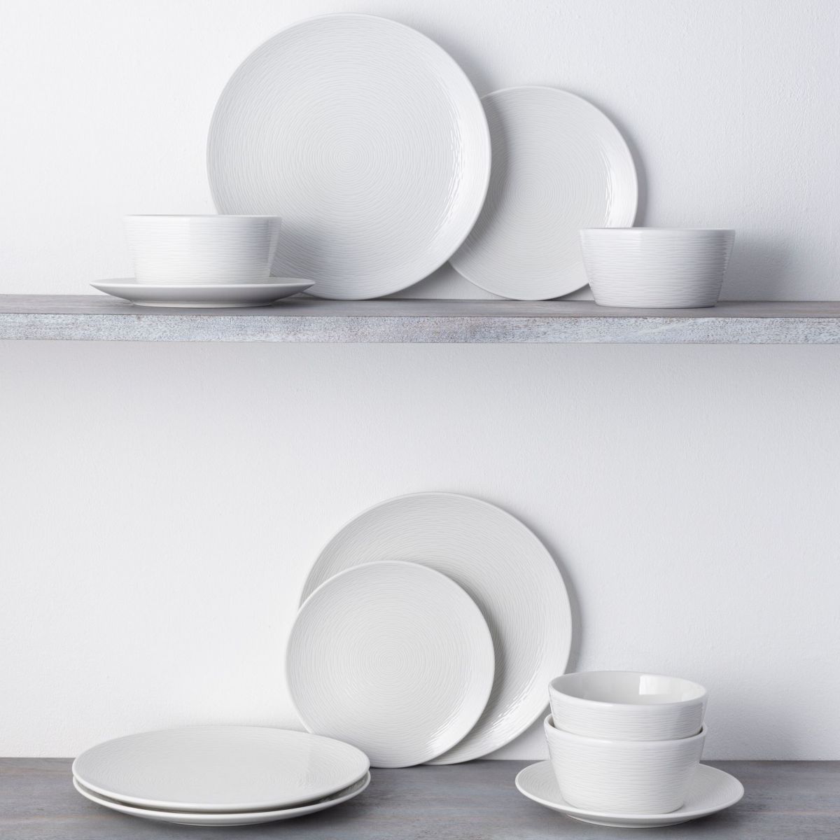 Colorscapes 12-Piece Coupe Dinnerware Set, Service For 4