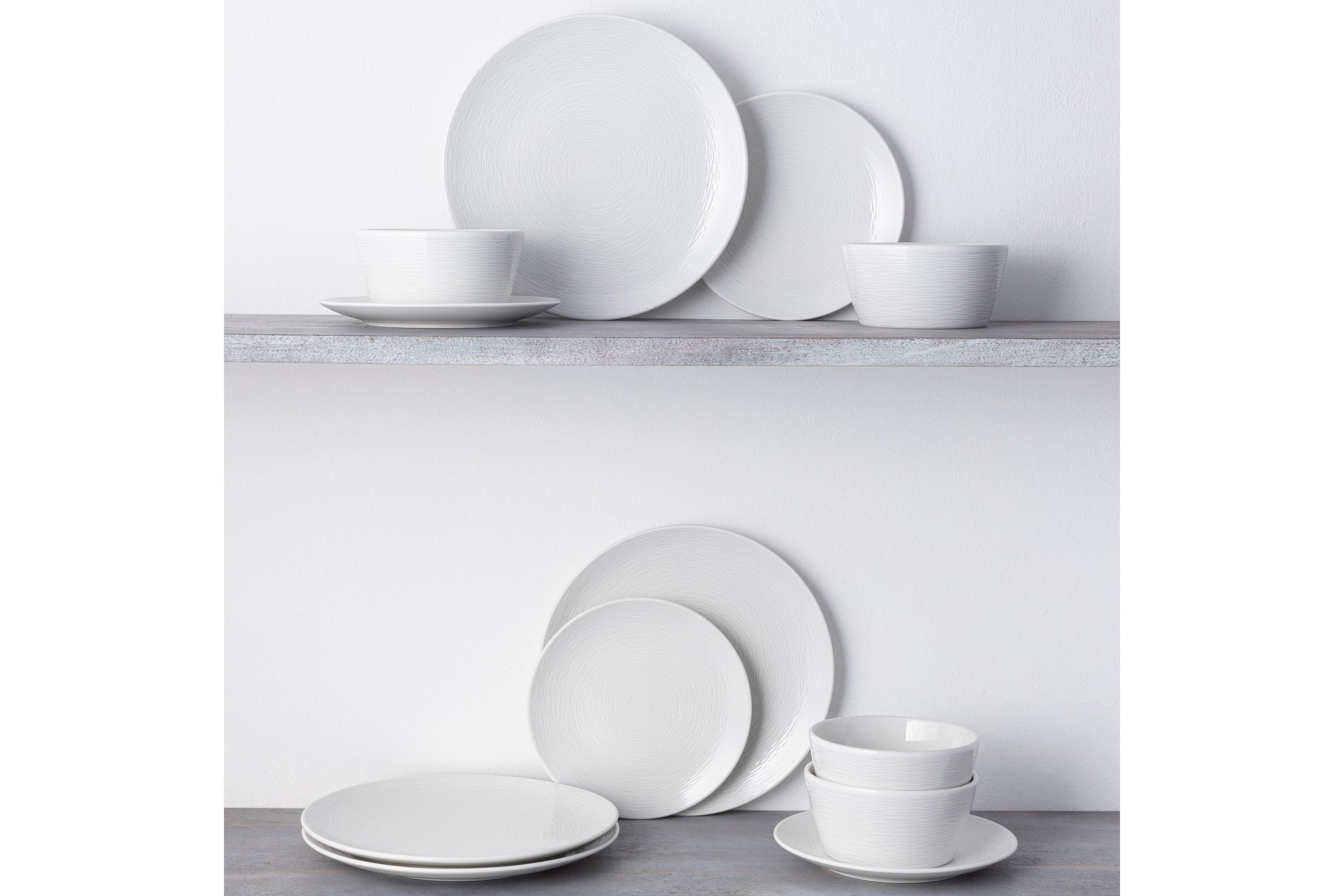 Colorscapes 12-Piece Coupe Dinnerware Set, Service For 4
