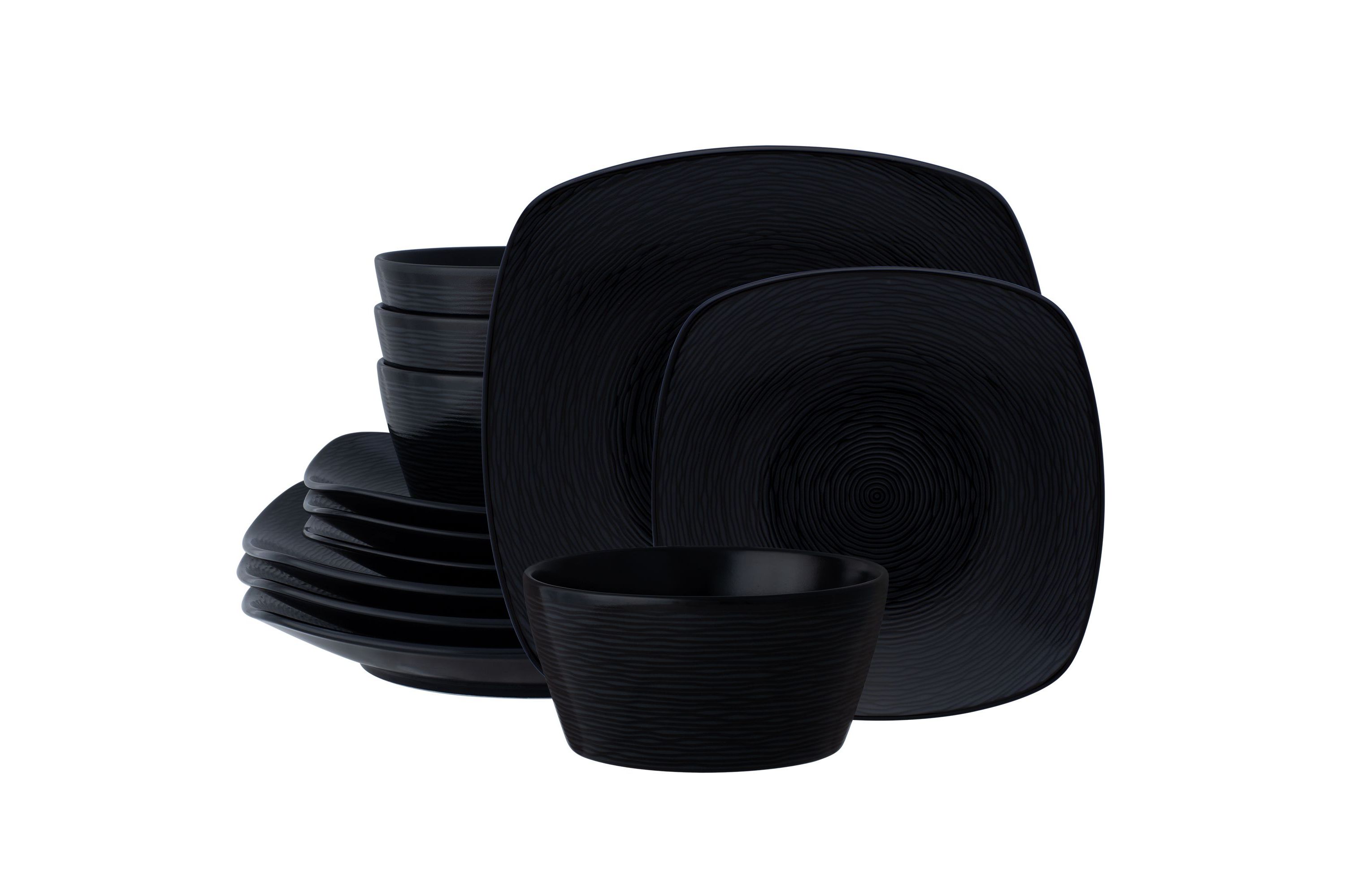 Colorscapes 12-Piece Square Dinnerware Set, Service For 4