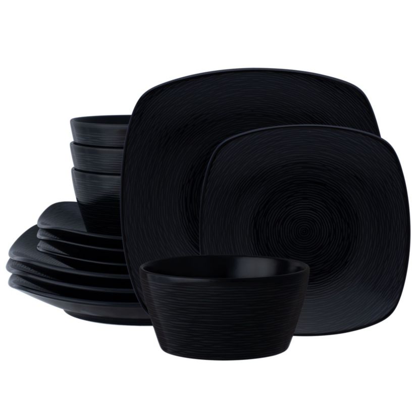 Colorscapes 12-Piece Square Dinnerware Set, Service For 4