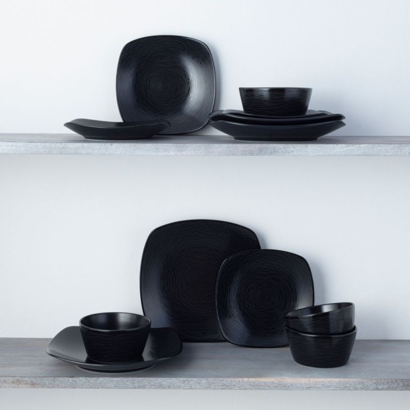 Colorscapes 12-Piece Square Dinnerware Set, Service For 4
