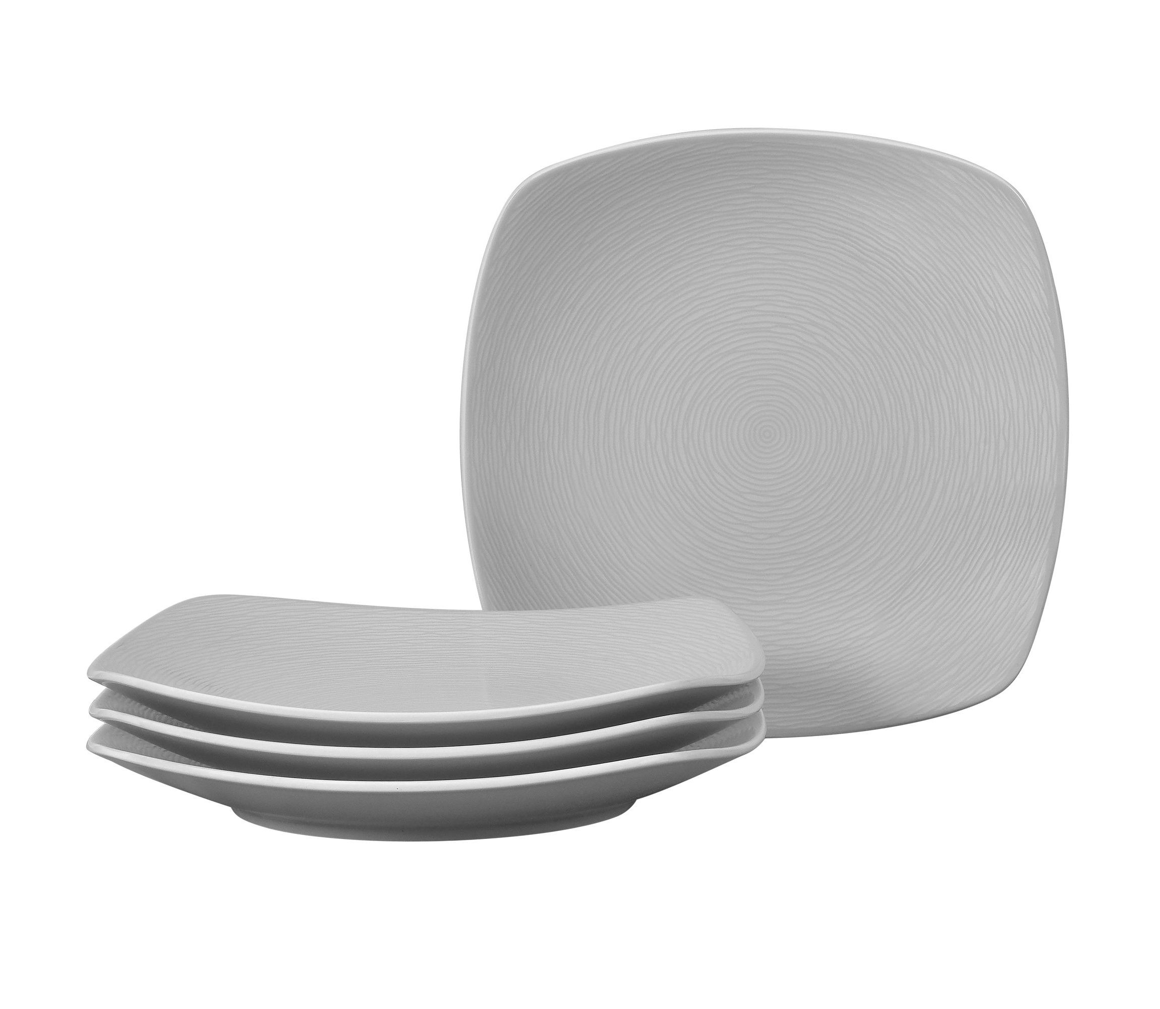 Colorscapes Set Of 4 Square Dinner Plates, 10-3/4"