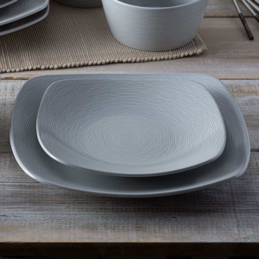 Colorscapes Set Of 4 Square Dinner Plates, 10-3/4"