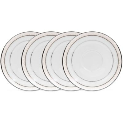 Noritake Montvale Platinum Set Of 4 Saucers, 6"