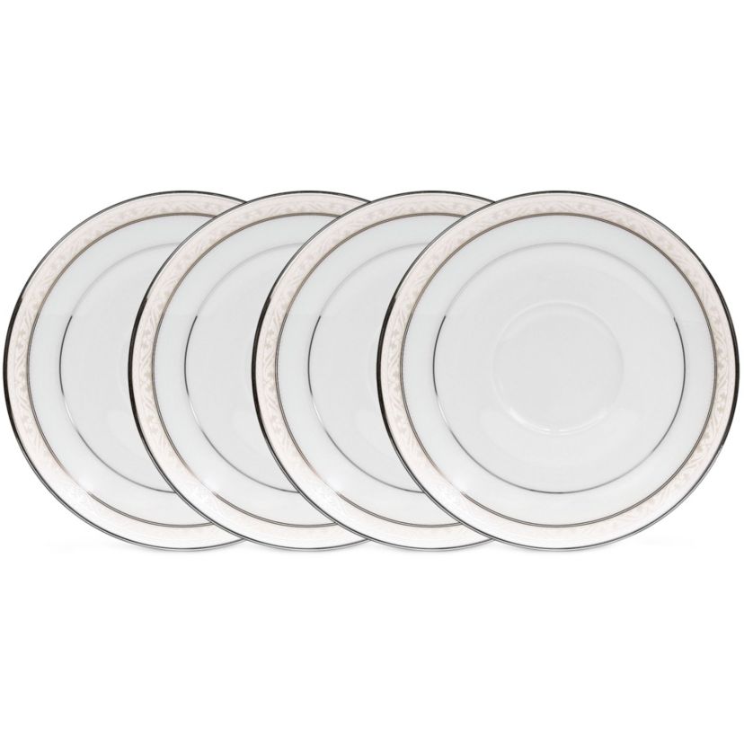 Montvale Platinum Set Of 4 Saucers, 6"