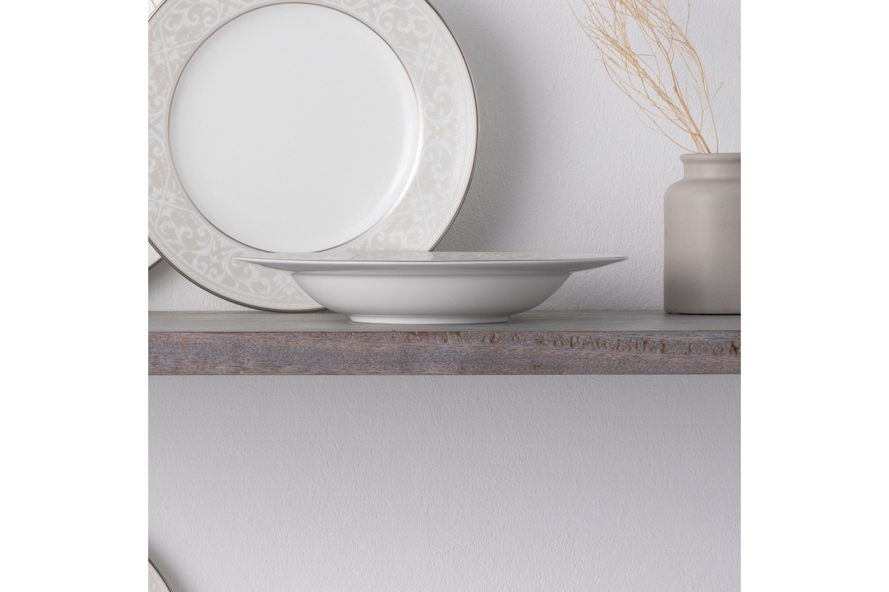 Montvale Platinum Set Of 4 Soup Bowls, 8-1/4", 10 Oz.