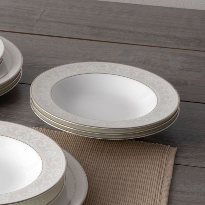 Montvale Platinum Set Of 4 Soup Bowls, 8-1/4", 10 Oz.