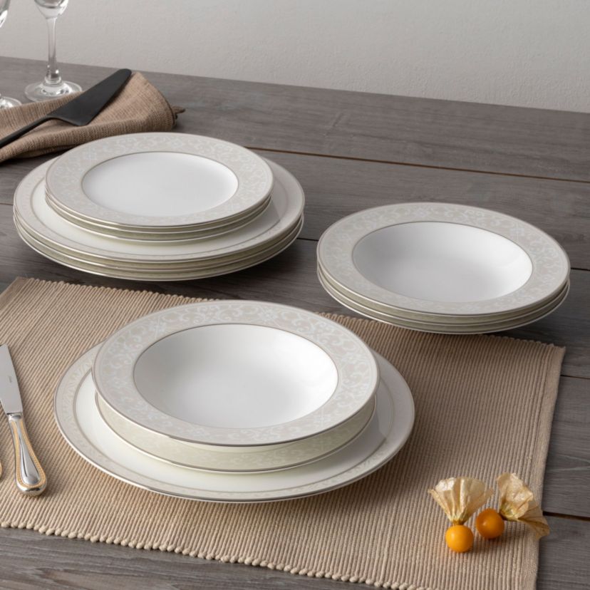 Montvale Platinum Set Of 4 Soup Bowls, 8-1/4", 10 Oz.