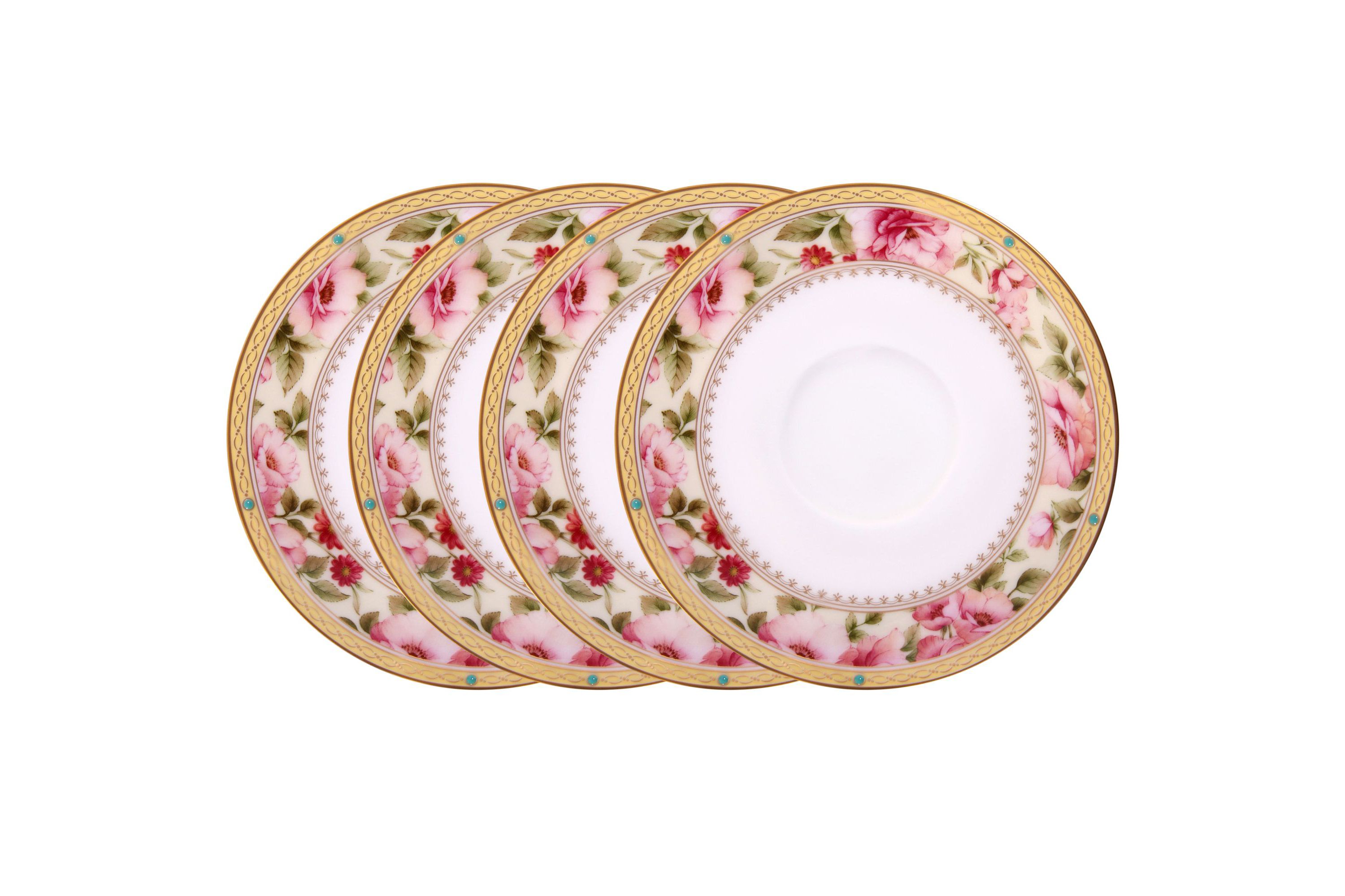 Hertford Set Of 4 Saucers, 6"