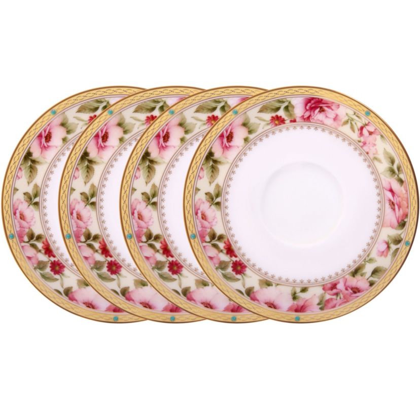 Hertford Set Of 4 Saucers, 6"