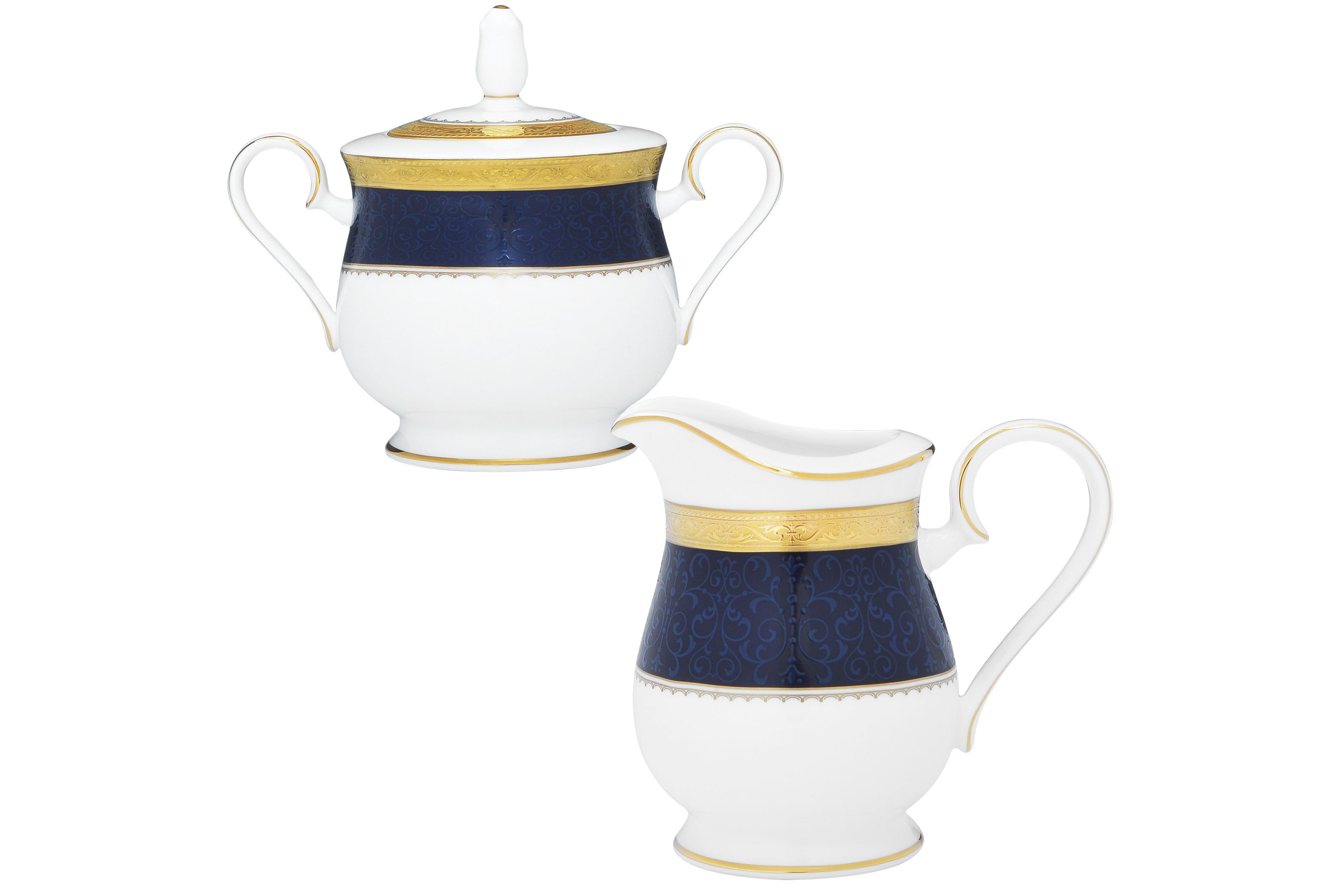 Odessa Cobalt Gold Sugar & Creamer Set