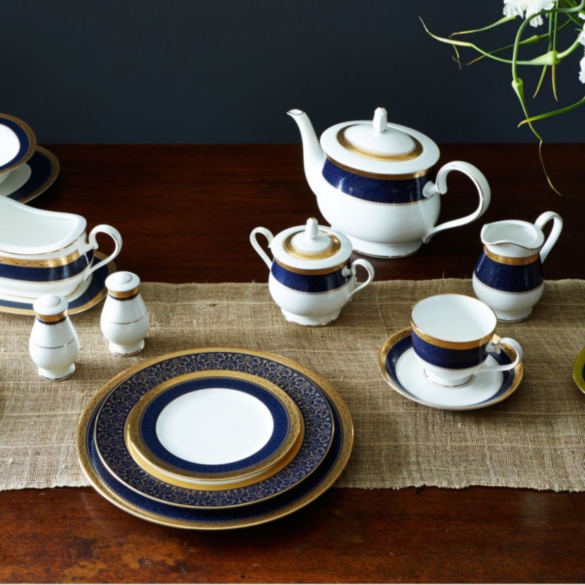 Odessa Cobalt Gold Sugar & Creamer Set