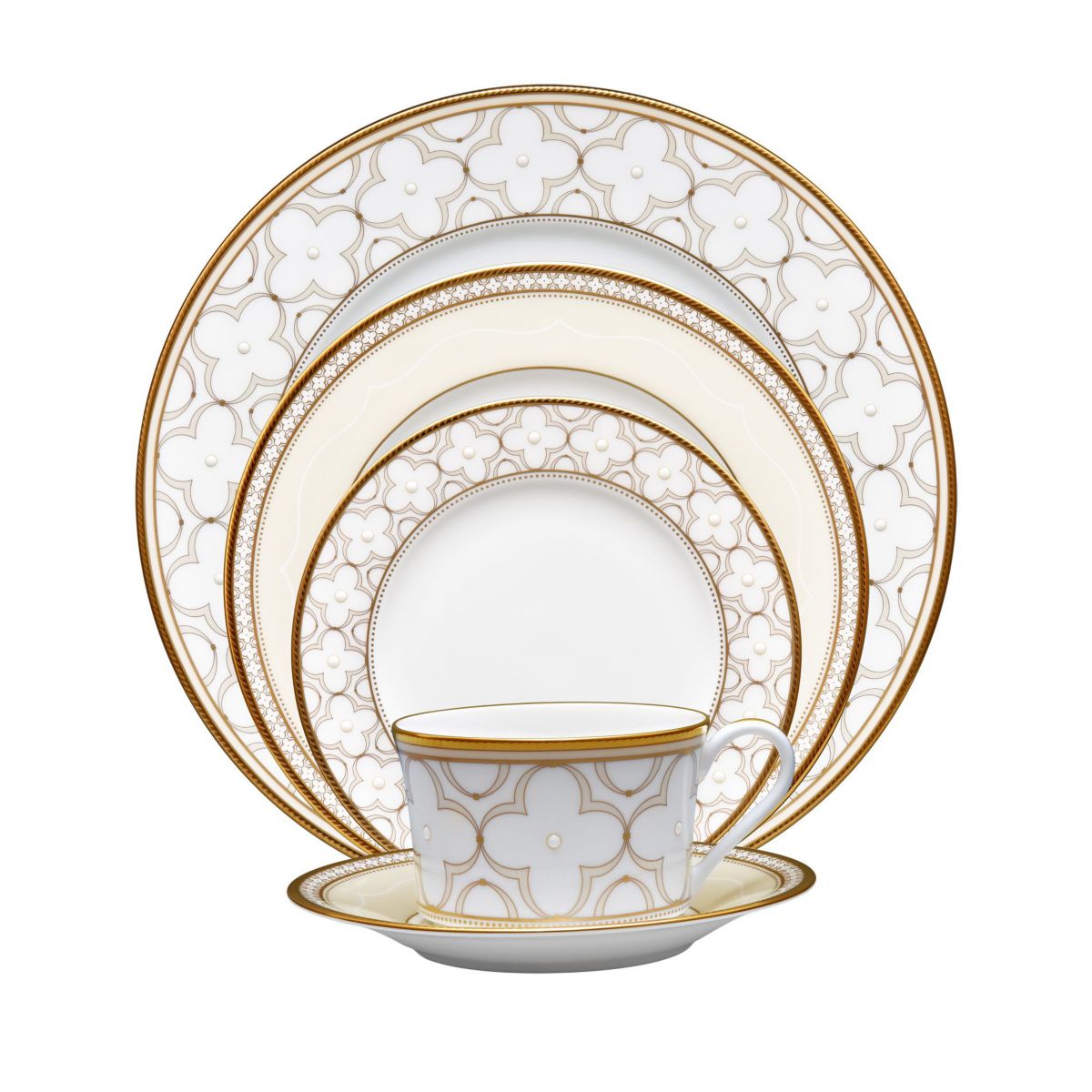 Trefolio Gold 5-Piece Place Setting, Service For 1