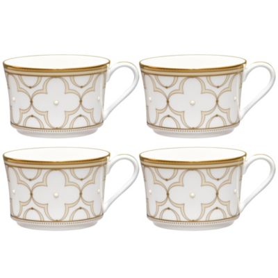 Noritake Trefolio Gold Set Of 4 Cups, 7-1/2 oz