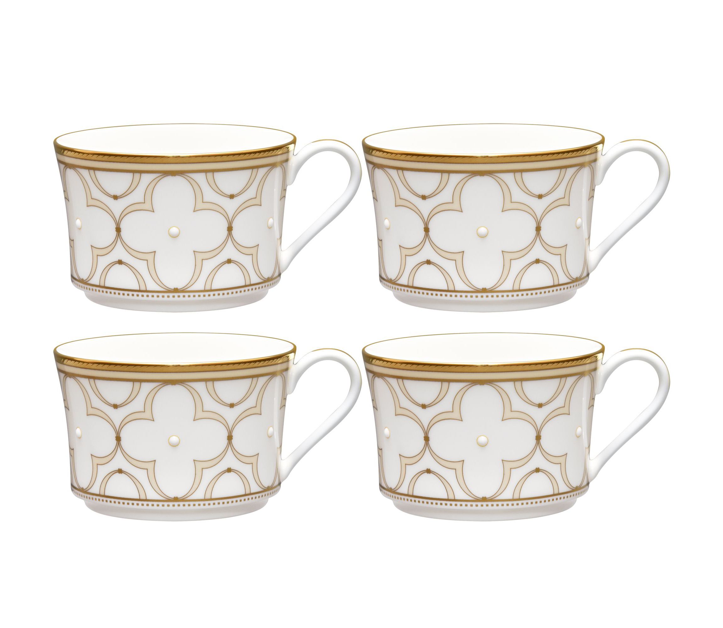 Trefolio Gold Set Of 4 Cups, 7-1/2 oz.