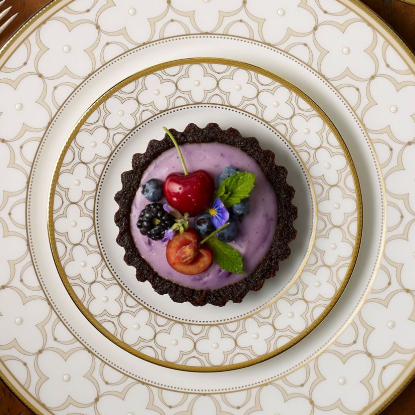 Trefolio Gold Set Of 4 Bread & Butter/Appetizer Plates, 6-1/2"