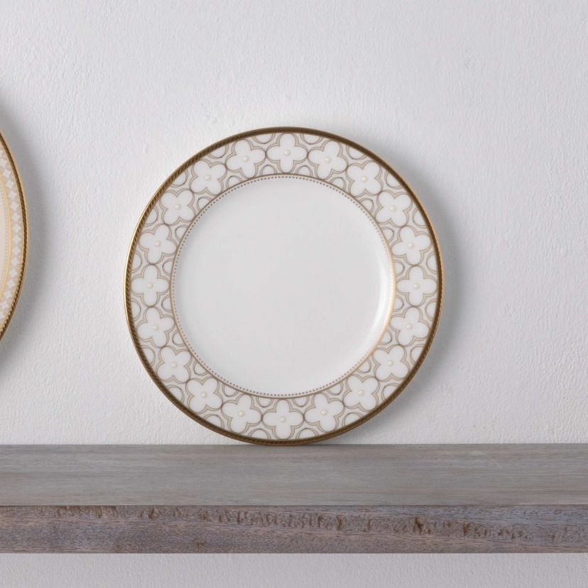 Trefolio Gold Set Of 4 Bread & Butter/Appetizer Plates, 6-1/2"