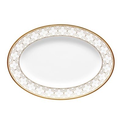 Trefolio Gold Oval Platter, 14"