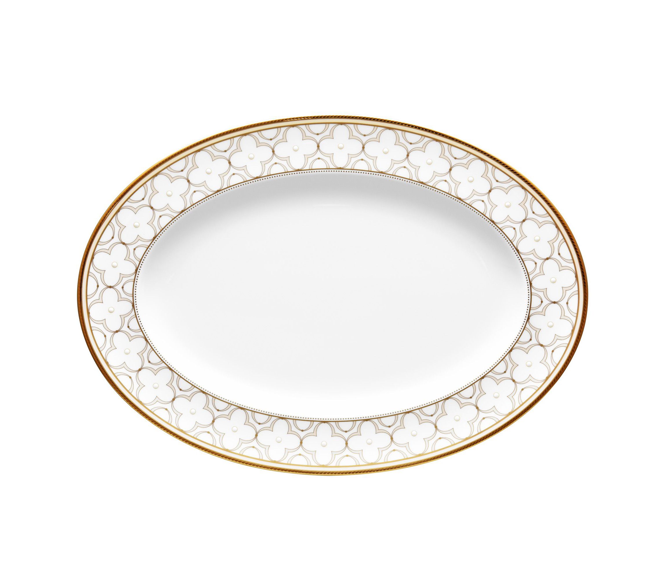 Trefolio Gold Oval Platter, 14"