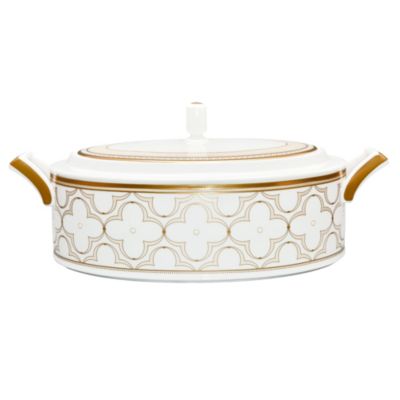 Noritake Trefolio Gold Covered Vegetable Bowl 67 oz