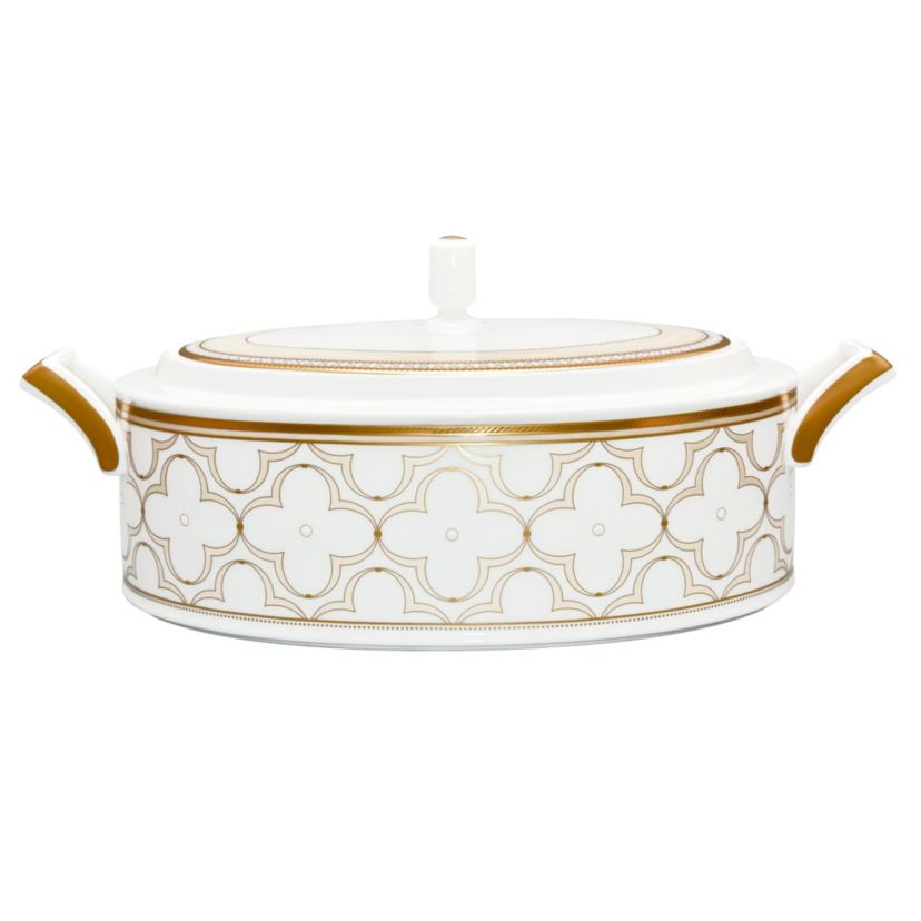 Trefolio Gold Covered Vegetable Bowl, 67 Oz.