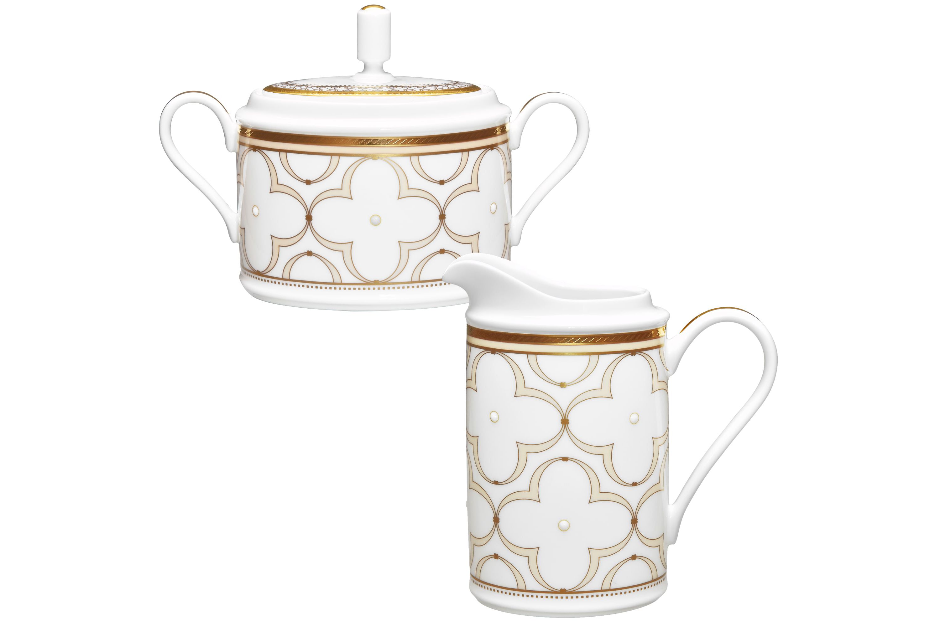 Trefolio Gold Sugar & Creamer Set