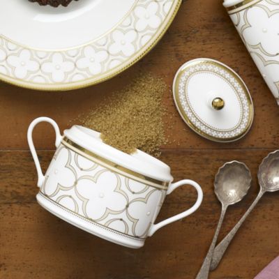 Trefolio Gold Sugar & Creamer Set