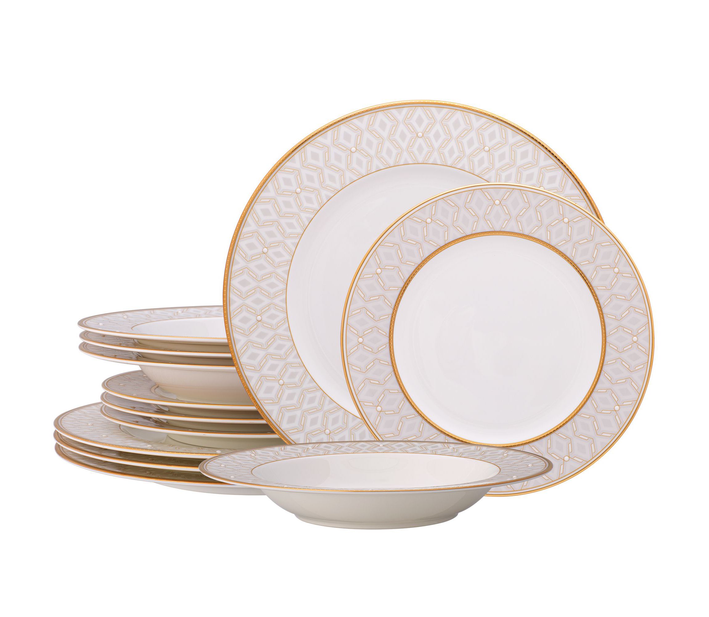Noble Pearl 12-Piece Dinnerware Set, Service for 4