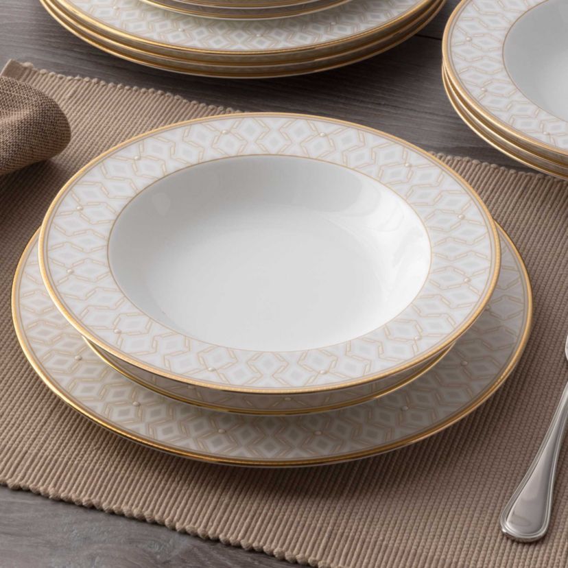 Noble Pearl 12-Piece Dinnerware Set, Service for 4