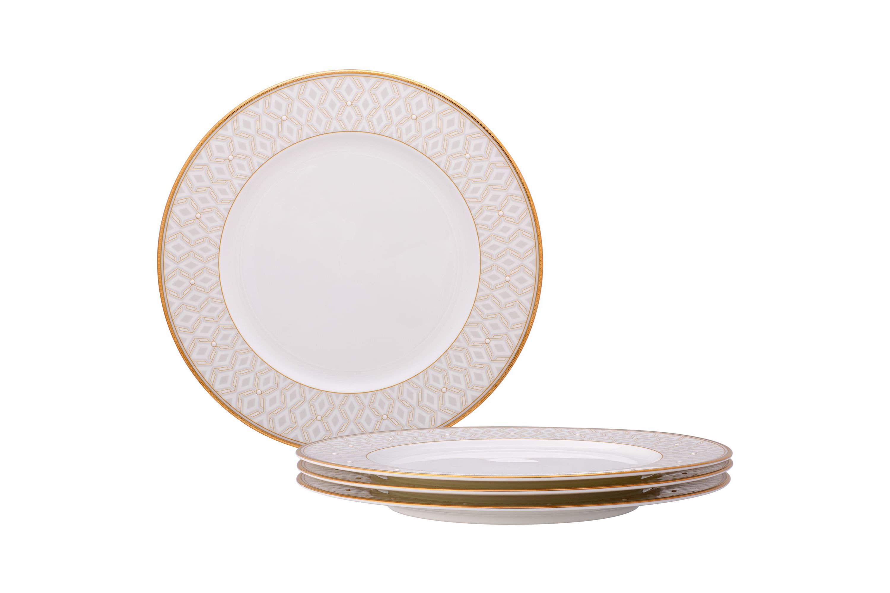 Noble Pearl Set Of 4 Dinner Plates, 11"