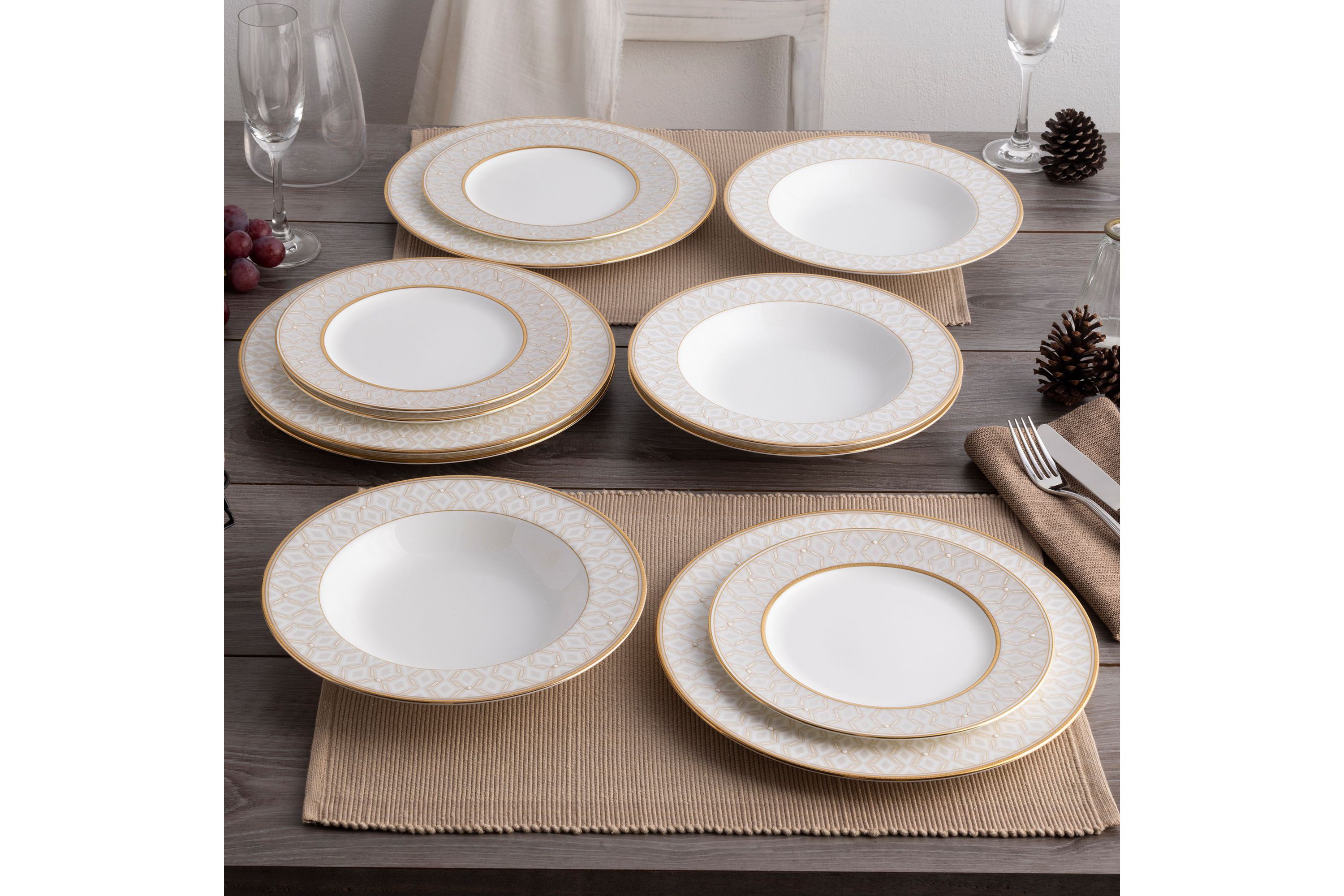Noble Pearl Set Of 4 Dinner Plates, 11"