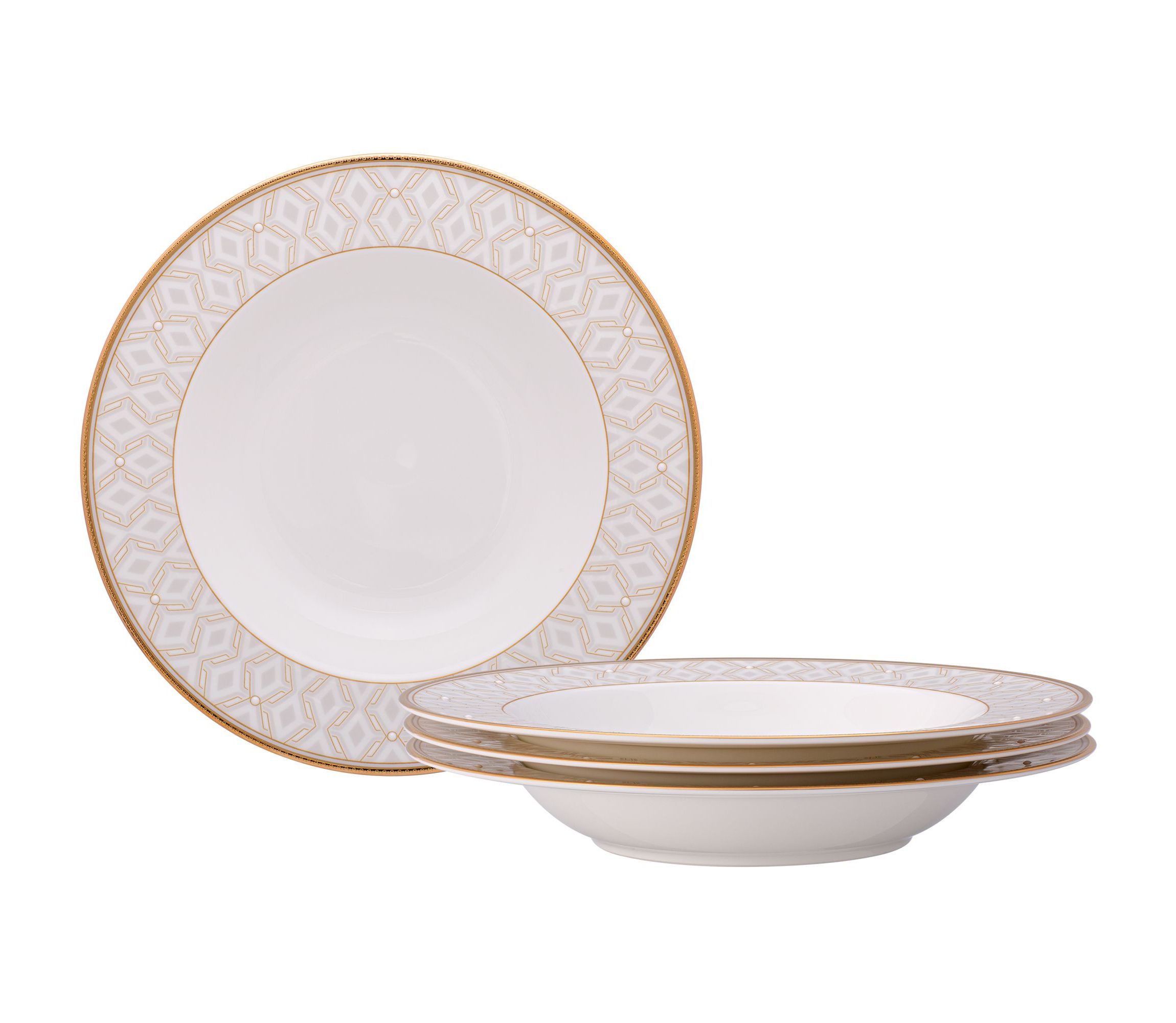 Noble Pearl Set Of 4 Soup Bowls, 8 1/2" 12 oz.
