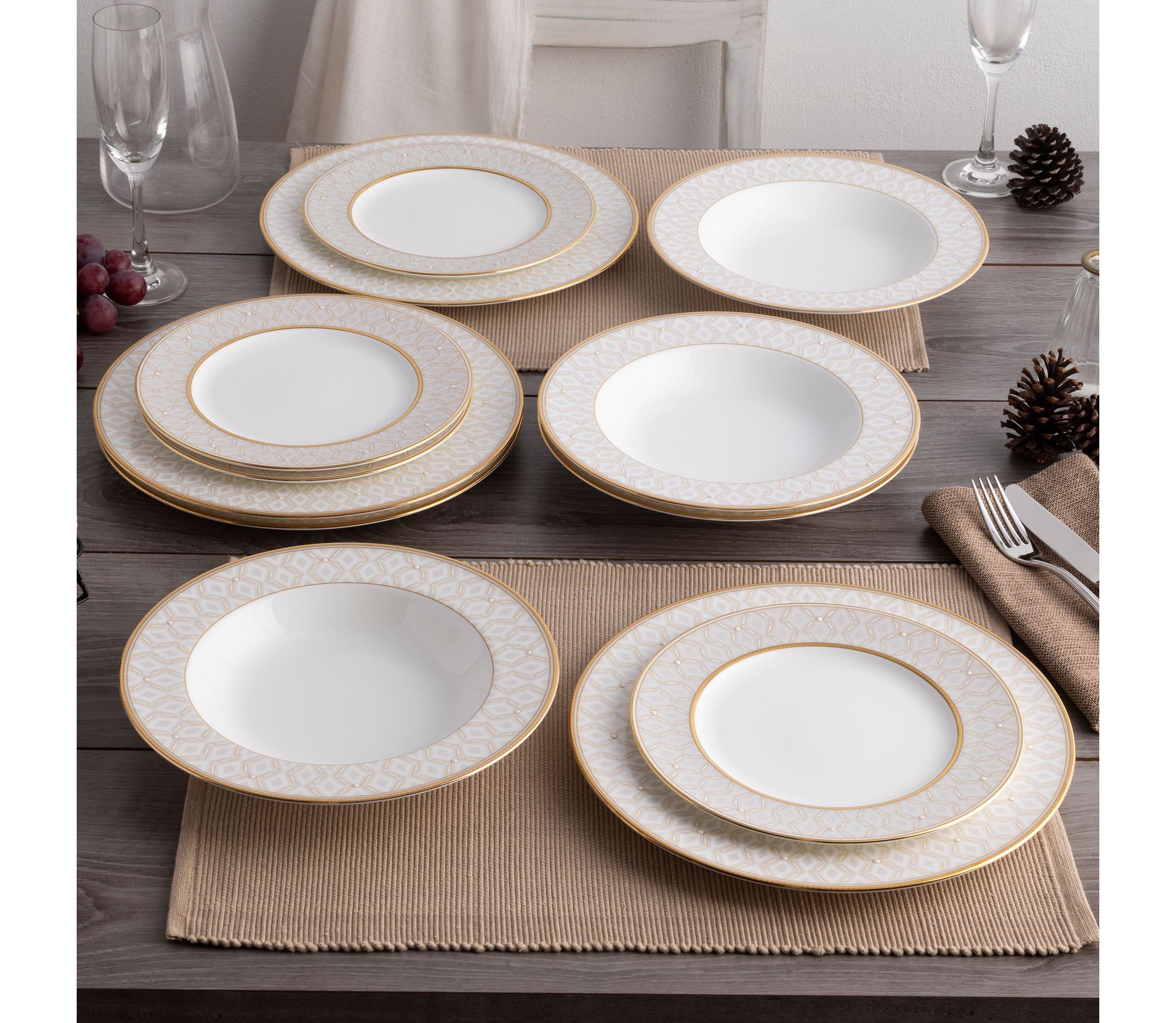 Noble Pearl Set Of 4 Soup Bowls, 8 1/2" 12 oz.