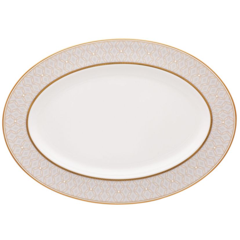Noble Pearl Oval Platter, 14"
