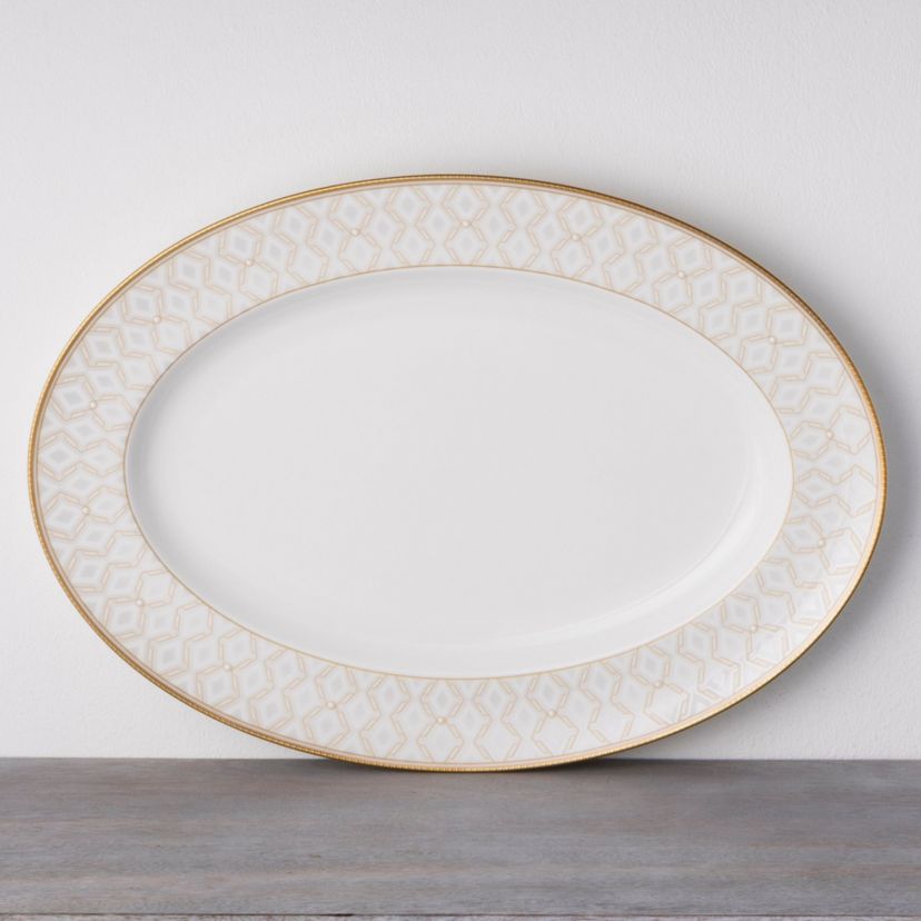 Noble Pearl Oval Platter, 16"