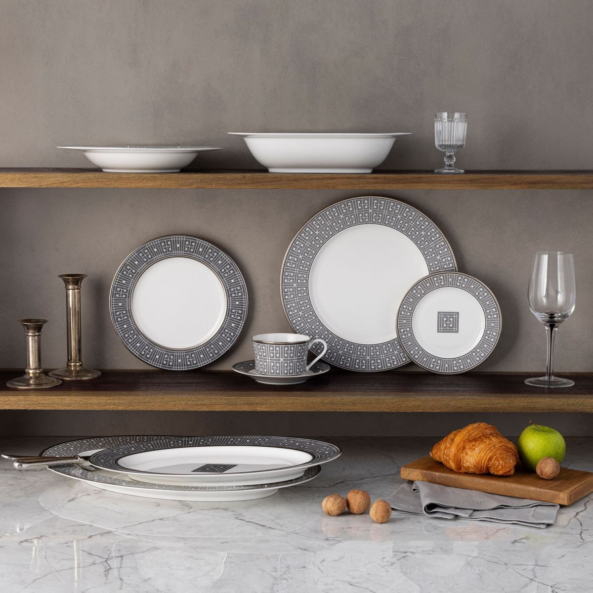 Infinity 12-Piece Dinnerware Set, Service for 4