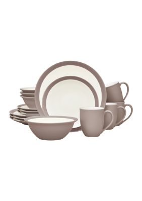 Colorwave Clay Curve 16 Piece Dinnerware Set